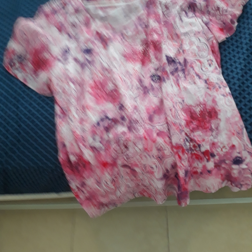 Pink see through top